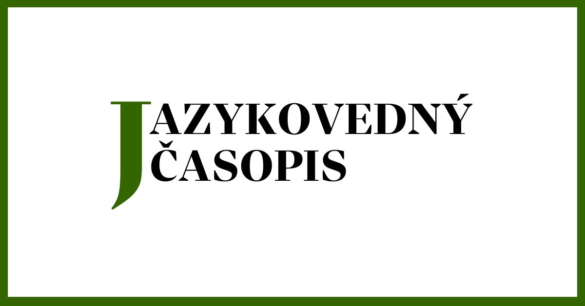 Jazykovedný časopis Jazykovedný časopis